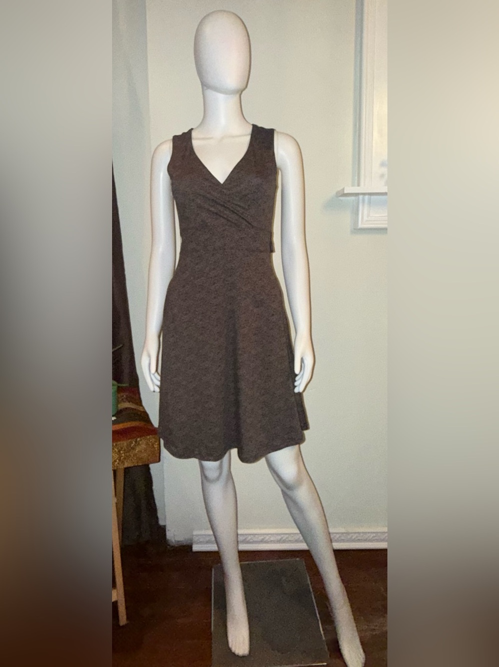 Toad&Co Herringbone V-Neck A-Line Mini Dress